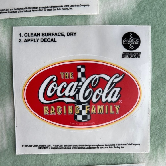 Vintage Coca-Cola Racing or advertising decals set - Picture 3 of 8